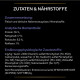 Haustierfutteretikett auf Deutsch: „ZUTATEN & NÄHRSTOFFE“ — Protein 55 %, Fett 17 %, Asche 8,5 %, Ballaststoffe 1 %.