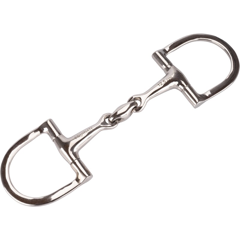 Equinate D-Ring Trense Edelstahl 16mm doppelt gebrochen 1,6 cm 11,5 cm