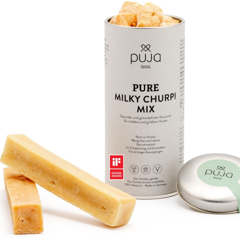 PUJA Snacks Milky Churpi Mix für größere Hunde 195g