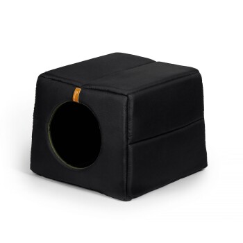 Up and Down runder Eingang 2 in 1 Hundehütte schwarz XXL