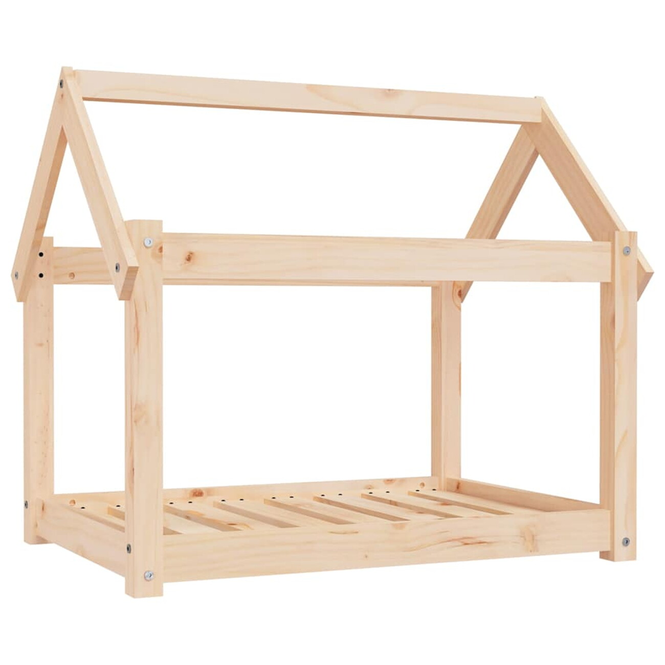Vidaxl Braun Hundebett 81X60x70 Cm Massivholz Kiefer - Image 3