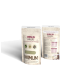 Eine Tüte Shiimun Immun Haustierergänzung, mit dem Text "SHIIMUN IMMUN" prominent, und Symbolen, die natürliche Zutaten und gesundheitliche Vorteile anzeigen.