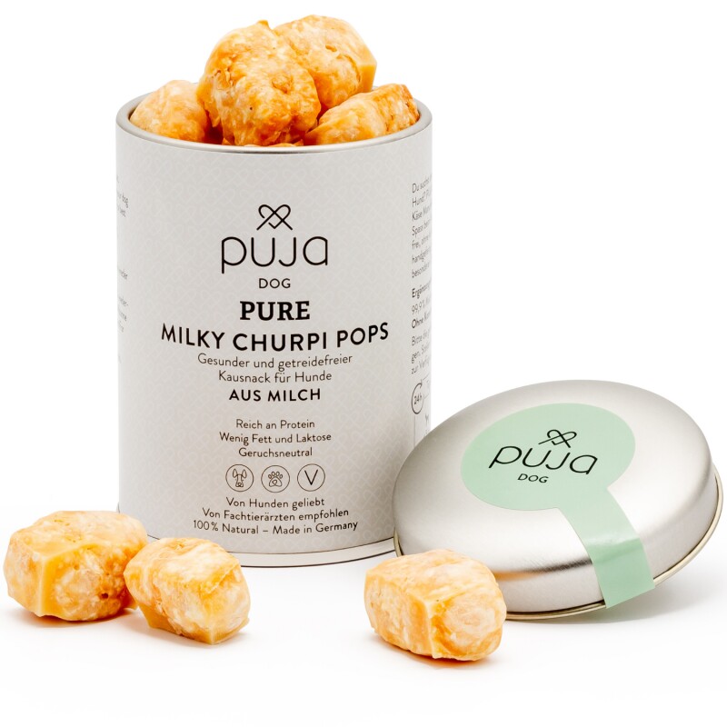PUJA Snacks Milky Churpi Pops für Hunde 45g
