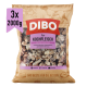 DIBO Kochfleisch Hundefutterverpackung, mit gekochtem Fleisch, 2000 g, mit Text, der die proteinreiche Mischung für glänzendes Fell hervorhebt.