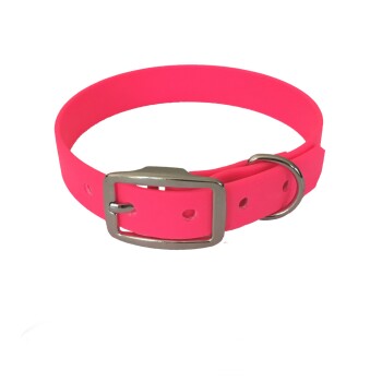 21-30cm HU Biothane Halsband leuchtendes rosa 40 cm, 50 cm