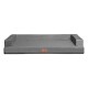 ® Orthopädisches Design Hundesofa GIBSON VISCO Kunstleder kubische Form grau/ grau 80 cm, 22 cm, 60 cm