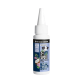 Eine Flasche Z-Spot für Hunde, mit einem blauen und rosa Design mit Pfotenabdrücken und dem Text "Z-SPOT für Hunde" auf dem Etikett.