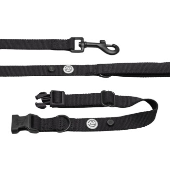 Hundehalsband-Auslaufset schwarz S