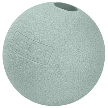Light green textured rubber ball with a hole on top, featuring the logo "AniOne wild variety."