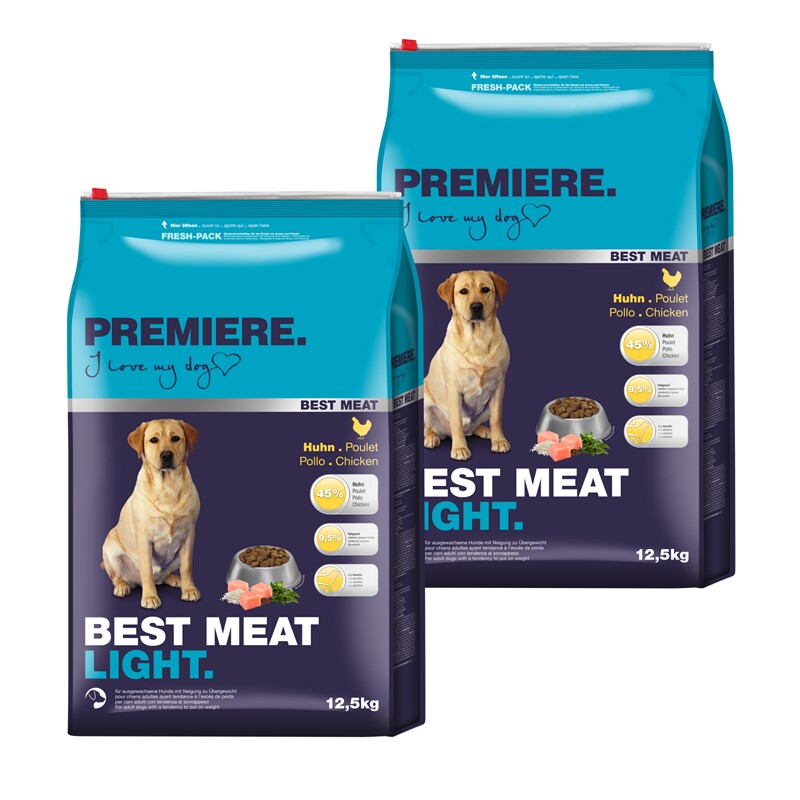 PREMIERE Droogvoer Hond Best Meat Adult Light Gevogelte 2x12,5 kg