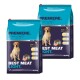 Deux sacs de 12,5 kg de nourriture pour chiens étiquetés "Premiere. J'aime mon chien," contenant du poulet, 45% de viande et 9,5% de matières grasses.