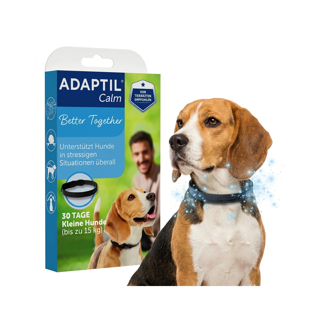 ADAPTIL Calm Halsband Anti Stress Erziehungshalsband S-M