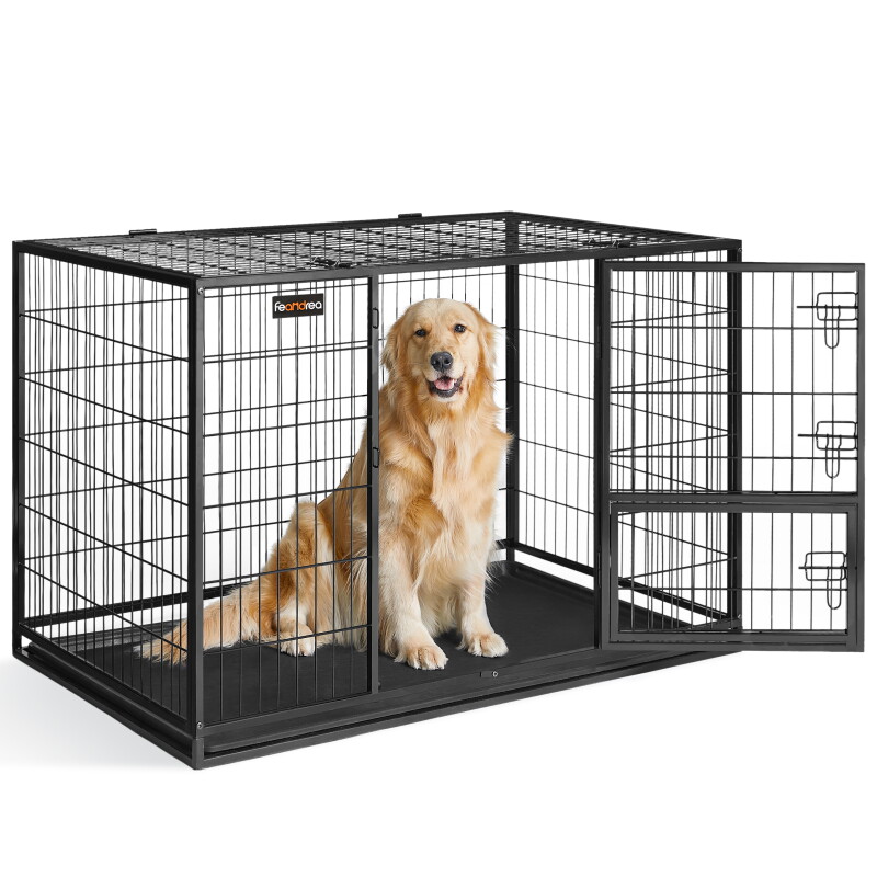 FEANDREA L-XXXL Hundekäfig hochbelastbar 1,22 m, 74,5 cm, 80,5 cm