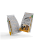 Tierfutterverpackung "BugBäll Bugfutter" mit Insekten, Karotten, Hefe und Nährwertangaben. Enthält den Hashtag #feedbetter.