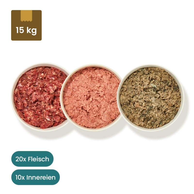 haustierkost.de Hund Welpe Frostfutter Menü 15 kg
