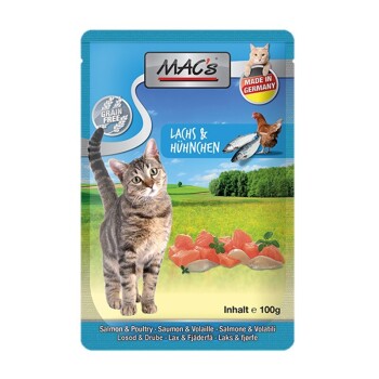 MAC’s Katze Pouch 12x100g Lachs & Geflügel