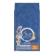 Sac bleu Purina ONE Bifensis présentant un chat gris à poils longs, 'Spécial Chat Stérilisé', poulet comme premier ingrédient