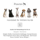 Hundebett für mittlere Hunde, Größe L, geeignet für Hunde mit Rückenlängen bis 46 cm. Beispiele: Beagle, Sheltie, Bulldogge.