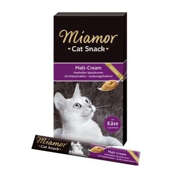 Miamor Cat Snack Malt Cream mit Käse 66x15g