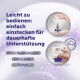 Feliway Steckdosen-Diffusor mit Nachfüllflakon; sichtbare deutsche Texte: „Leicht zu bedienen“, „Ohne Medikamente, Geruchlos, Sicher“, „70 m²“.