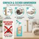 Eine Flasche GREEN HERO Entspannungsspray für Haustiere, mit einer schlafenden Katze, "Nature Knows Best" und "Made in Germany" Logos.