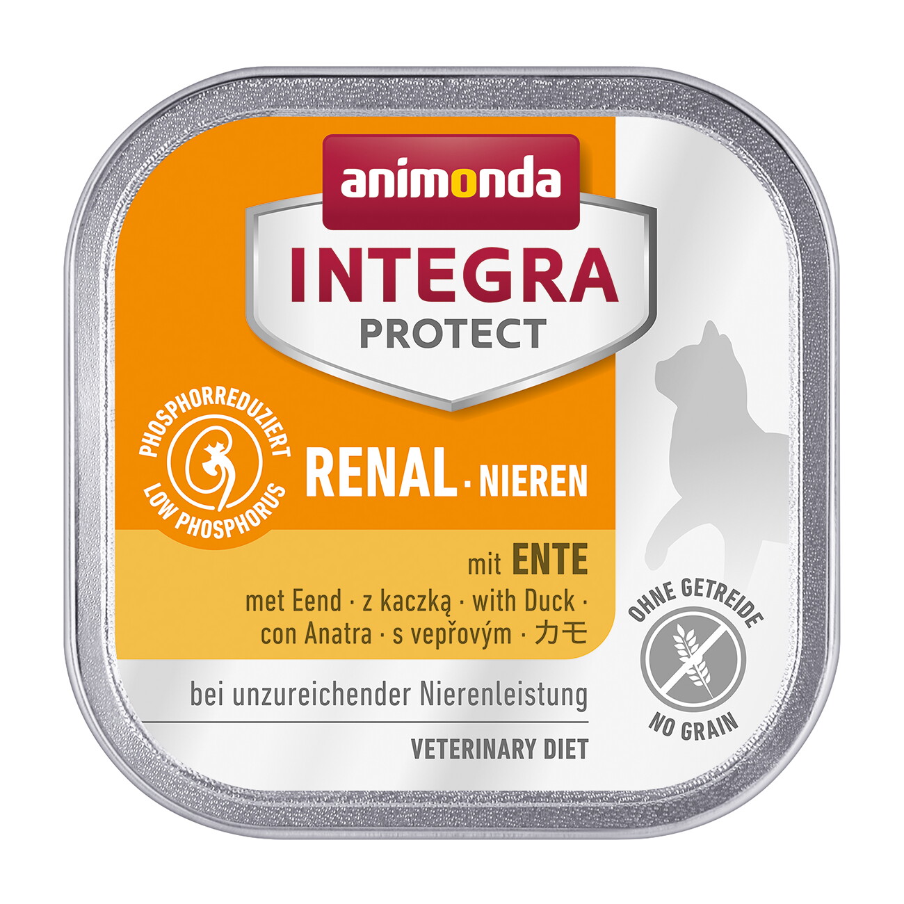 animonda Integra Protect Nassfutter Katze, Adult, Niere Ente 16x100 g