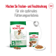 Royal Canin Hundefutterverpackung mit einem kleinen Hund, der eine Mischung aus Trocken- und Nassfutter für ein optimales Fütterungserlebnis bewirbt.