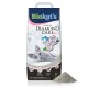 Biokat's Premium Diamond Care Katzenstreu-Tüte mit einer grauen Katze, die behauptet, 54 Tage zu halten, enthält Aktivkohle und Aloe Vera.