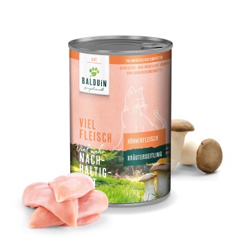 BALDUiN Katze Huhn & Kräuterseitling 12x400g