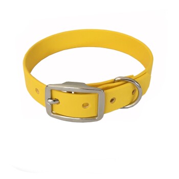 bio-leine 21-30cm HU Biothane Halsband gelb 24 cm, 33 cm