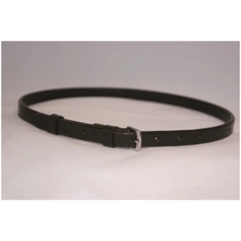 Schwarzes Leder-Tierhalsband mit silberner Schnalle und mehreren Einstelllöchern, auf einem hellen Hintergrund präsentiert.