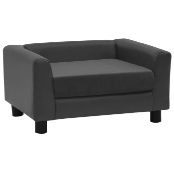 Hundesofa Kunstleder grau