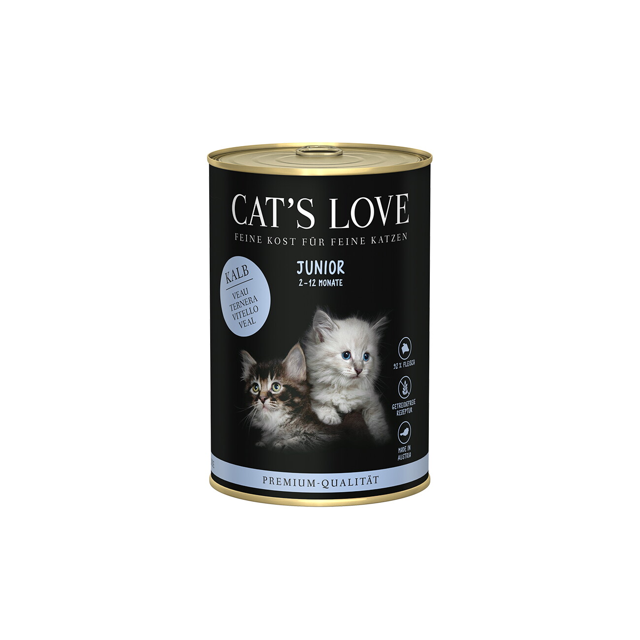 CAT'S LOVE Nassfutter Katze Junior Kalb 6x400 g