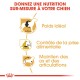 Image promouvant une nutrition canine sur mesure : poids idéal, contrôle alimentaire, entretien des articulations. Titre : "DONNEZ UNE NUTRITION SUR-MESURE À VOTRE CHIEN."