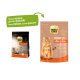 Select Gold Katzenfutterverpackung für Senioren: linke Tüte "Haar & Haut," rechte größere Tüte "Senior Haar & Haut" mit Geflügel und Lachs.