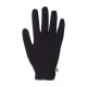 Schwarze Haustierpflege-Handschuh mit enger Passform und strukturiertem Handflächenbereich für besseren Halt, mit einem kleinen Logo-Tag am Handgelenk.