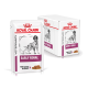 Royal Canin Early Renal Hundefutterbeutel, mit dünnen Scheiben in Soße, mit einem veterinärmedizinischen Etikett und einer Hundillustration auf der Verpackung.