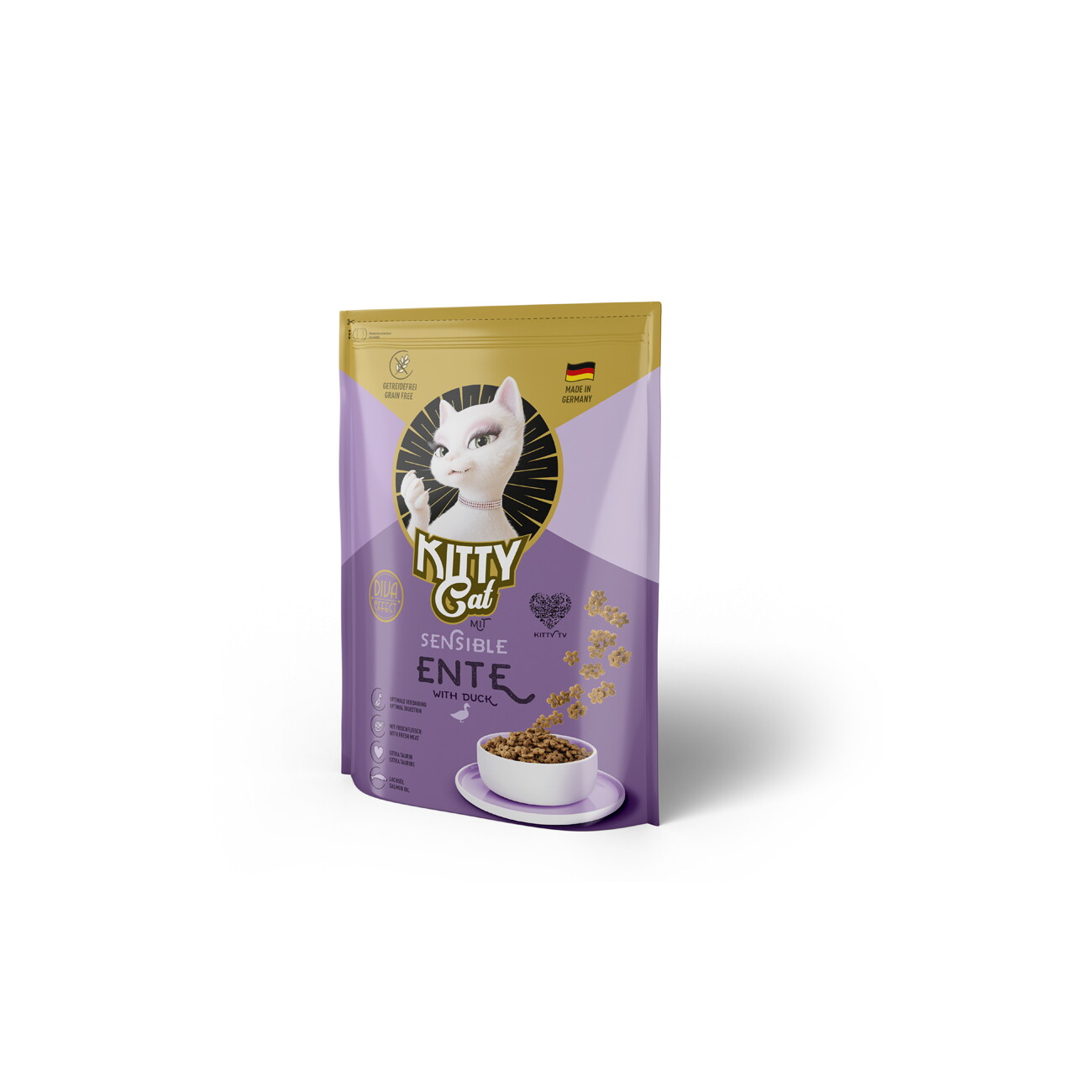KittyCat Trockenfutter Katze, Adult, Sensible, Ente 800 g