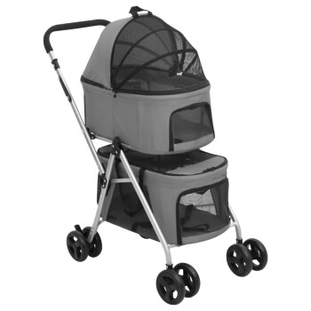 Hundewagen 83x48x97cm (L x B x H) grau