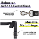 Hundeleine mit starkem Schnappverschluss und Karabiner. Text-Hervorhebungen: "Robuster Schnappverschluss" und "Massive Metallringe."