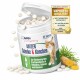 Behälter mit GIGI Katzen Gelenk- und Knochen-Tabletten, mit einem Katzenbild, dem Text "KATZEN Gelenke & Knochen" und einem "GMP Certified"-Abzeichen.