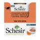 Schesir Thunfisch mit Papaya in Gelee-Verpackung, mit einer Katzensilhouette, Produktname und einer Schüssel mit Thunfisch und Papaya.