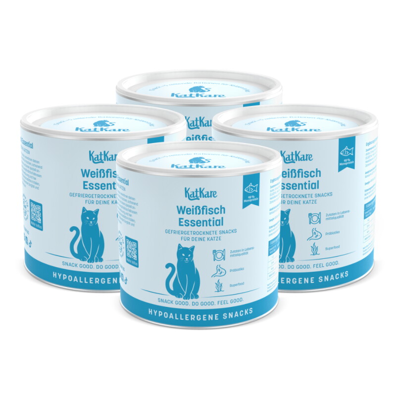 KatKare Hypoallergener Gefriergetrockneter Snack Weissfisch Essential 70g 4x70 g