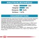 Haustierfutterverpackung mit Nährwertanalyse: 24% Protein, 16% Fett, 8,4% Asche, 0,7% Ballaststoffe. Zutaten sind Reis, Sojaprotein und Fisch.