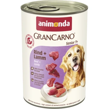 GranCarno Original Nassfutter Hund Senior, Rind und Lamm 6x400 g