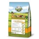Ein 2,5 kg Sack BELLFOR Hundefutter, "FREILAND-SCHMAUS," mit ländlichem Hintergrund und dem Anspruch von 70% frischem Fleisch.