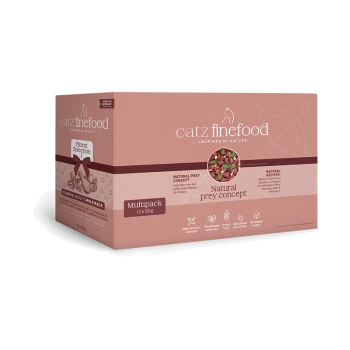 Catz Finefood Natural Prey Concept Katzenfutter Multipack, 12 x 85g, getreidefrei, ohne Zuckerzusatz, entwickelt mit Tierärzten.