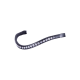 Schwarzes Haustierhalsband, verziert mit funkelnden Strasssteinen auf einer Seite, das ein stilvolles und elegantes Design zeigt.
