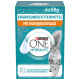 Purina ONE Hydralife türkisfarbene Katzen-Ergänzungsbox mit Bild einer grauen Katze; sichtbarer Text '6x50g' und 'Mit Huhngeschmack'.