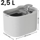 Kabellose Haustier-Wasserpumpe mit wiederaufladbarer Batterie-Basis für leisen Betrieb und einfache Reinigung, gezeigt auf weißer Basis.